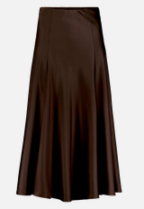 Satinrock  Maxi mit Gummibund  / Vorderseite