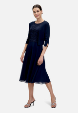 Strickbolero langarm / Modellfoto Vorderseite (Outfit)