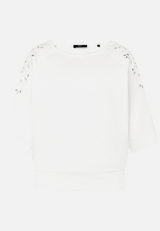 Sweatshirt  mit Lochmuster / Vorderseite
