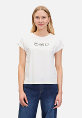 Baumwollshirt mit Ärmelaufschlag / Modellfoto Vorderseite