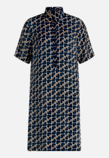 Hemdblusenkleid  mit grafischem Muster  / Vorderseite
