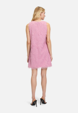 Abendkleid mit Fransen / Modellfoto Rückseite
