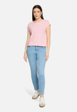 Casual-Shirt mit Gummizug / Modellfoto Vorderseite (Outfit)