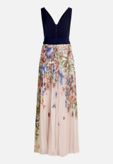 Abendkleid mit Plissee / Rückseite