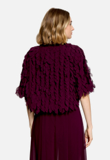 Blusenjacke gerader Schnitt / Modellfoto Rückseite