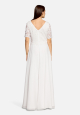 Abendkleid mit Spitze / Modellfoto Rückseite