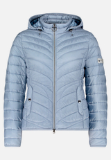 Outdoorjacke mit abnehmbarer Kapuze / Vorderseite