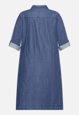 Jeanskleid mit Kragen / Rückseite