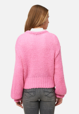 Pullover mit Logostickerei / Modellfoto Rückseite
