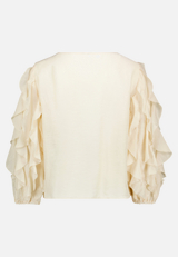 Chiffonbluse mit Volant / Rückseite