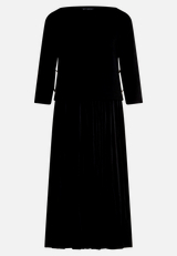 Jerseykleid mit Plissee / Vorderseite