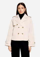 Kurzer Trenchcoat  mit Knöpfen  / Modellfoto Vorderseite