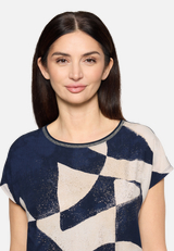 Patchwork-Shirt mit Print / Detailbild