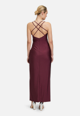 Abendkleid figurbetont / Modellfoto Rückseite