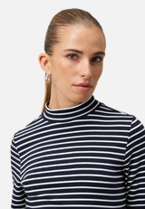 Ringelshirt mit Stehkragen / Detailbild