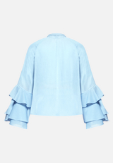 Chiffonbluse mit Volant / Rückseite
