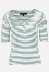 Shirt gestreift mit Raffung / Vorderseite