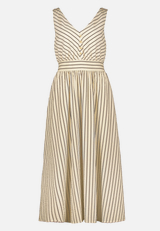 Midikleid  tailliert mit Streifen  / Vorderseite