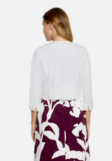 Bolero-Jacke mit Kellerfalten / Modellfoto Rückseite
