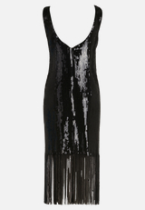 Abendkleid mit U-Boot-Ausschnitt / Rückseite