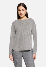 Casual-Shirt mit Struktur / Modellfoto Vorderseite