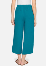 Stoffhose  7/8 Länge mit Schnalle / Modellfoto Rückseite