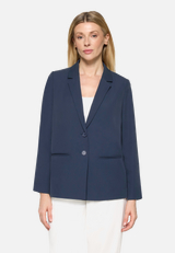 Longblazer mit Reverskragen / Modellfoto Vorderseite