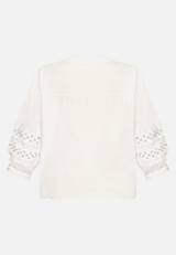 Casual-Bluse mit Spitzeneinsatz / Rückseite