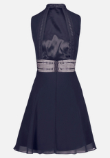 Cocktailkleid mit Spitzeneinsatz / Rückseite