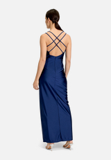 Abendkleid figurbetont / Modellfoto Rückseite