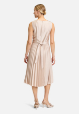 Chiffonkleid mit Plissee / Modellfoto Rückseite