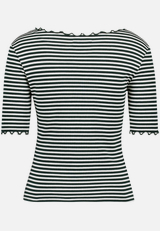 Shirt gestreift mit Raffung / Rückseite
