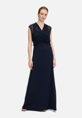 Abendkleid mit Raffung / Modellfoto Vorderseite
