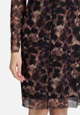 Mesh-Kleid mit Kragen / Detailbild