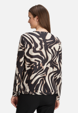 Casual-Shirt mit Tunnelzug / Modellfoto Rückseite