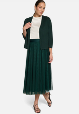 Tüllrock Midi mit Gummibund / Modellfoto Vorderseite (Outfit)