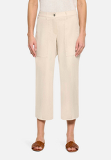 Stoffhose unifarben / Modellfoto Vorderseite