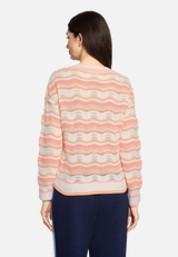 Strickpullover mit Rundhalsausschnitt / Modellfoto Rückseite