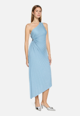 Abendkleid im Glitzer-Look / Modellfoto Vorderseite (Outfit)