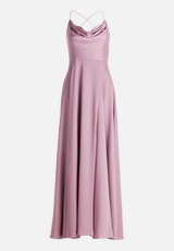 Abendkleid mit Wasserfallausschnitt / Vorderseite