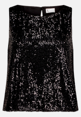 Pailletten-Top im Glitzer-Look / Vorderseite