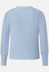 Strickpullover mit Ballonärmeln / Rückseite