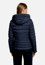 Steppjacke leicht mit abnehmbarer Kapuze / Modellfoto Rückseite