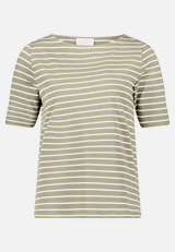 Ringelshirt mit U-Boot-Ausschnitt / Vorderseite