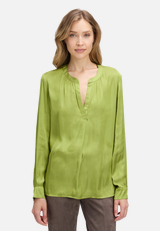Satin-Bluse langarm / Modellfoto Vorderseite