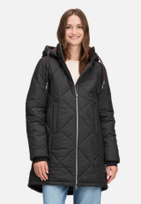 Steppjacke mit Plüsch / Modellfoto Vorderseite