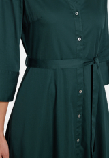 Hemdblusenkleid Midi mit Bindegürtel / Detailbild
