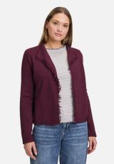 Strick-Cardigan mit Fransen / Modellfoto Vorderseite