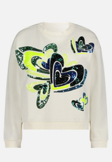 Sweatshirt mit Rippbündchen / Vorderseite