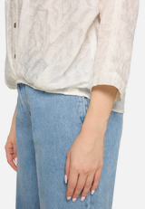 Oversize-Bluse mit Kragen / Detailbild